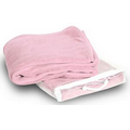 Micro Plush Coral Fleece Blanket --50X60 Pink (Embroidered) ***FREE RUSH***